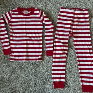 Hanna Andersson Red and White Striped Kids Pajama Set